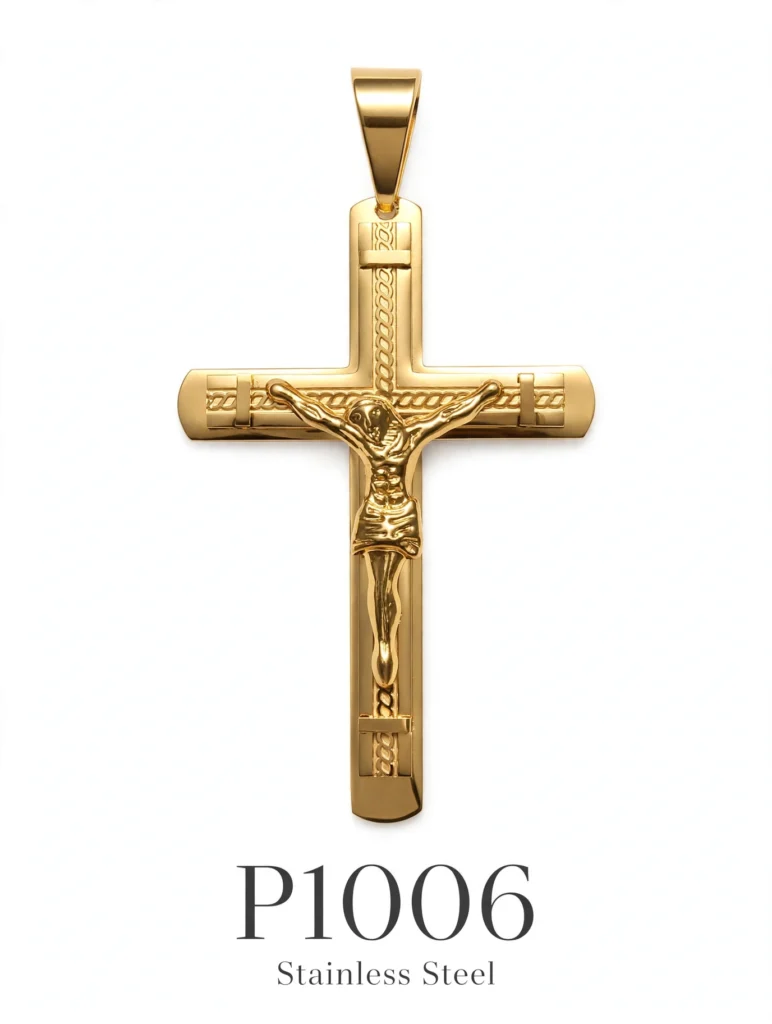 Dije de crucifijo dorado