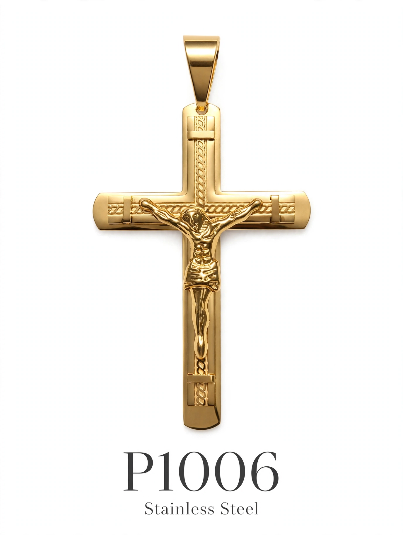 Dije de crucifijo dorado