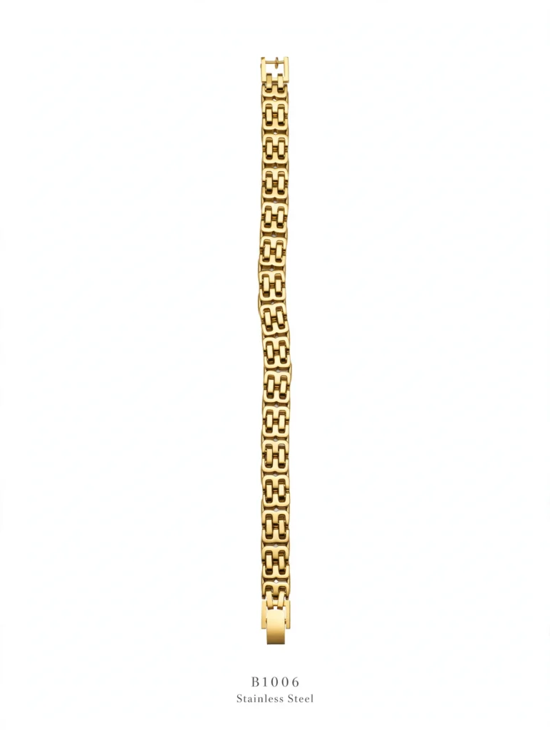 Pulsera dorada eslabones 8 pulgadas